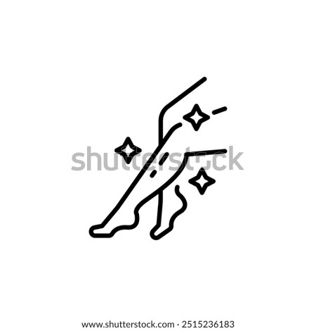 Smooth Legs icon. Simple smooth legs icon for social media, app, and web design. Vector illustration