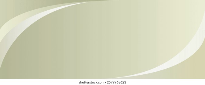 A smooth, light beige background with curved lines. The beige background has a glossy texture, creating a sleek, modern look. Minimal abstract gradient curve vector background