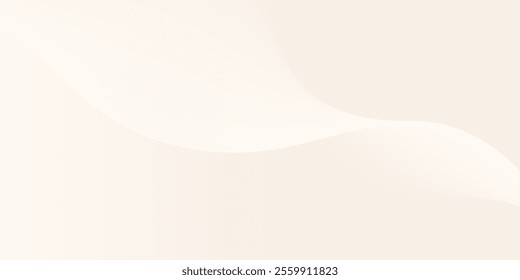 A smooth, light beige or cream-colored surface with soft, flowing curves. Abstract orange and yellow gradient wave vector illustration, perfect for modern web design, banner, or business template