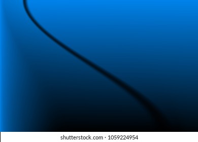 Smooth light blue abstract background with curved line.