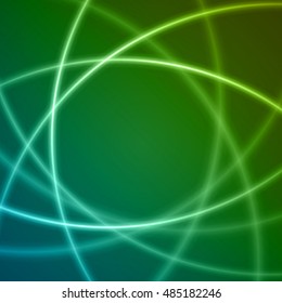 Smooth light blue green waves lines vector abstract bacground. Good for promotion materials, brochures, banners. Abstract Backdrop, Technology Background.