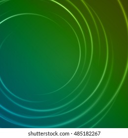 Smooth light blue green waves lines vector abstract bacground. Good for promotion materials, brochures, banners. Abstract Backdrop, Technology Background.
