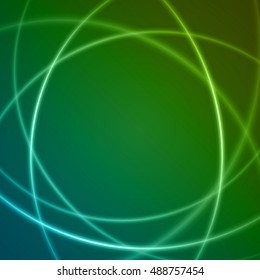 Smooth light blue green waves lines vector abstract bacground. Good for promotion materials, brochures, banners. Abstract Backdrop, Technology Background.