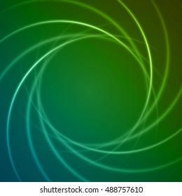 Smooth light blue green waves lines vector abstract bacground. Good for promotion materials, brochures, banners. Abstract Backdrop, Technology Background.