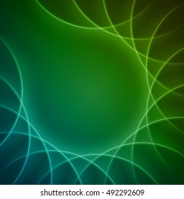 Smooth light blue green waves lines vector abstract bacground. Good for promotion materials, brochures, banners. Abstract Backdrop, Technology Background.