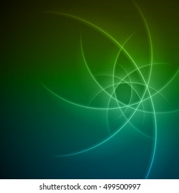 Smooth light blue green waves lines vector abstract bacground. Good for promotion materials, brochures, banners. Abstract Backdrop, Technology Background.
