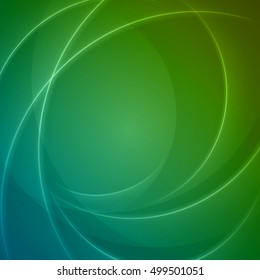 Smooth light blue green waves lines vector abstract bacground. Good for promotion materials, brochures, banners. Abstract Backdrop, Technology Background.