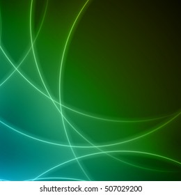 Smooth light blue green waves lines vector abstract bacground. Good for promotion materials, brochures, banners. Abstract Backdrop, Technology Background.