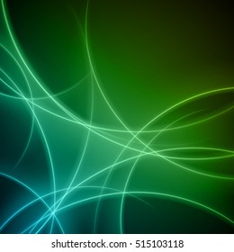 Smooth light blue green waves lines vector abstract bacground. Good for promotion materials, brochures, banners