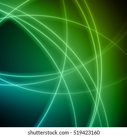 Smooth light blue green waves lines vector abstract bacground. Good for promotion materials, brochures, banners. Abstract Backdrop, Technology Background.Glowing effects.