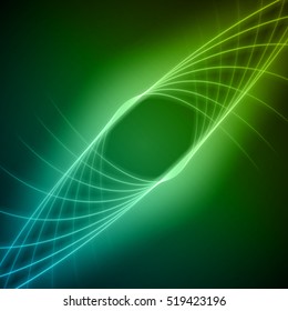Smooth light blue green waves lines vector abstract bacground. Good for promotion materials, brochures, banners. Abstract Backdrop, Technology Background.Glowing effects.