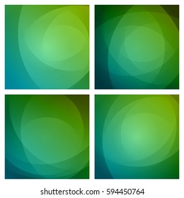 Smooth light blue green waves lines vector abstract set backgrounds. Good for promotion materials, brochures, banners. Abstract Backdrop, Technology Backgrounds