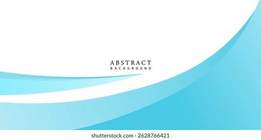 Smooth light blue wave background with modern curves and white space, suitable for clean and professional layouts.
