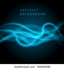 Smooth light blue waves lines vector abstract background. Good for promotion materials, brochures, banners. Abstract Backdrop, Technology Background.