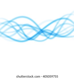 Smooth light blue waves lines vector abstract background. Good for promotion materials, brochures, banners. Abstract Backdrop, Technology Background.
