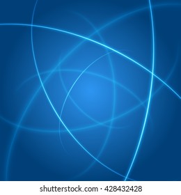 Smooth light blue waves lines vector abstract background. Good for promotion materials, brochures, banners. Abstract Backdrop, Technology Background. Glowing effects.