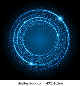 Smooth light blue waves lines vector abstract background. Good for promotion materials, brochures, banners. Abstract Backdrop, Technology Background. Glowing effects.