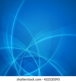 Smooth light blue waves lines vector abstract background. Good for promotion materials, brochures, banners. Abstract Backdrop, Technology Background. Glowing effects.