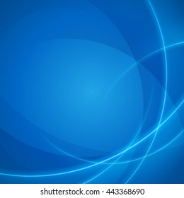Smooth light blue waves lines vector abstract background. Good for promotion materials, brochures, banners. Abstract Backdrop, Technology Background. Glowing effects.