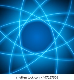 Smooth light blue waves lines vector abstract background. Good for promotion materials, brochures, banners. Abstract Backdrop, Technology Background. Glowing effects.