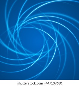 Smooth light blue waves lines vector abstract background. Good for promotion materials, brochures, banners. Abstract Backdrop, Technology Background. Glowing effects.