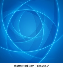 Smooth light blue waves lines vector abstract background. Good for promotion materials, brochures, banners. Abstract Backdrop, Technology Background. Glowing effects.