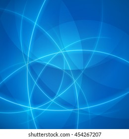 Smooth light blue waves lines vector abstract background. Good for promotion materials, brochures, banners. Abstract Backdrop, Technology Background. Glowing effects.