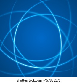 Smooth light blue waves lines vector abstract background. Good for promotion materials, brochures, banners. Abstract Backdrop, Technology Background. Glowing effects.