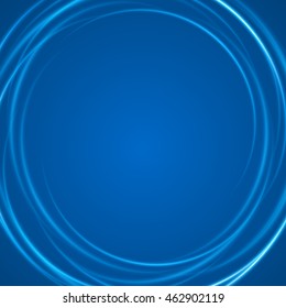 Smooth light blue waves lines vector abstract background. Good for promotion materials, brochures, banners. Abstract Backdrop, Technology Background. Glowing effects.