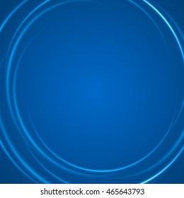 Smooth light blue waves lines vector abstract background. Good for promotion materials, brochures, banners. Abstract Backdrop, Technology Background. Glowing effects.