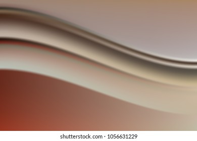 Smooth light brown abstract background with curved lines.