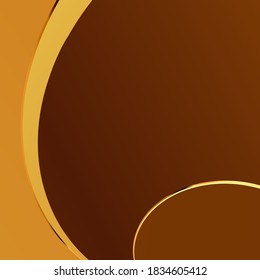 Smooth light gold waves line. Beautiful Gold Satin. Drapery Background. Vector Illustration