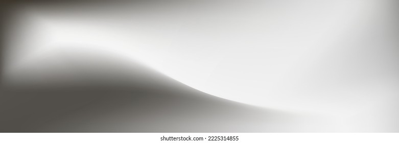 Smooth Light Grey Blurry Smoke Curve Wallpaper. Cloudy Liquid Weather Metal White Gradient Background. Fluid Sky Smog Cloud Silver Gradient Mesh. Gray Pastel Flow Wavy Water Monochrom Blurry Texture.