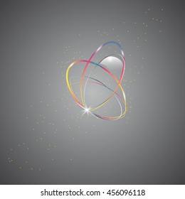 Smooth light lines on  background vector illustration. Glowing translucent element for special Effects. Abstract design.