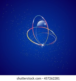 Smooth light lines on  background vector illustration. Glowing translucent element for special Effects. Abstract design.