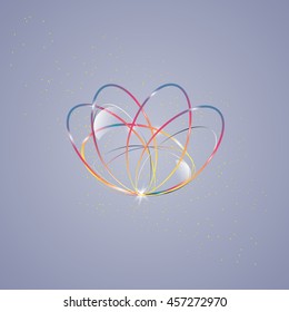 Smooth light lines on  background vector illustration. Glowing translucent element for special Effects. Abstract design.