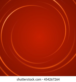 Smooth light orange waves lines vector abstract background. Good for promotion materials, brochures, banners. Abstract Backdrop, Technology Background. Glowing effects.