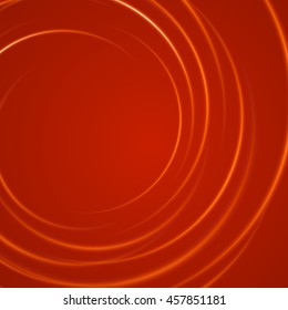 Smooth light orange waves lines vector abstract background. Good for promotion materials, brochures, banners. Abstract Backdrop, Technology Background. Glowing effects.