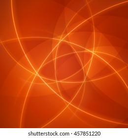 Smooth light orange waves lines vector abstract background. Good for promotion materials, brochures, banners. Abstract Backdrop, Technology Background. Glowing effects.