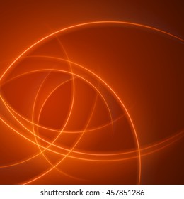 Smooth light orange waves lines vector abstract background. Good for promotion materials, brochures, banners. Abstract Backdrop, Technology Background. Glowing effects.