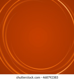 Smooth light orange waves lines vector abstract background. Good for promotion materials, brochures, banners. Abstract Backdrop, Technology Background. Glowing effects.