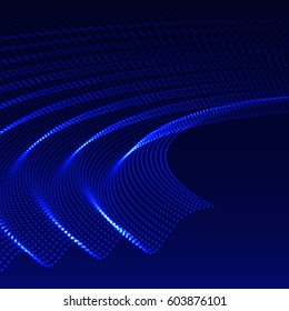 Smooth light water dot dark blue