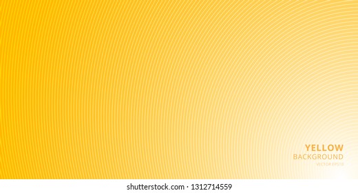 Smooth light yellow background with curved lines pattern texture with place for text. You can use cover brochure, card, banner web, poster, print, etc. Vector illustration