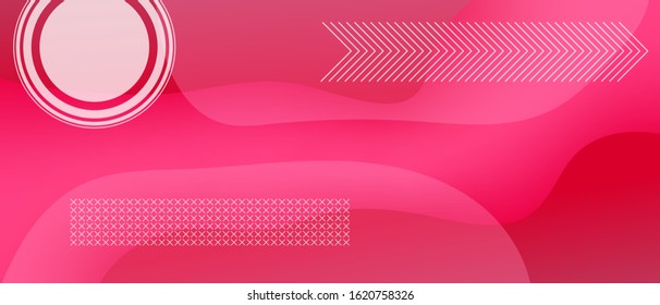 Smooth line colorful abstraction with geometric elements. Vector illustration.