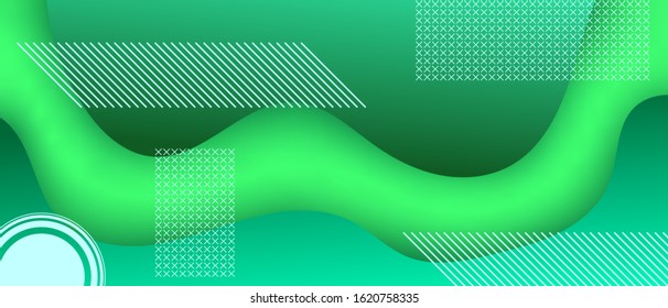 Smooth line colorful abstraction with geometric elements. Vector illustration.