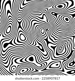 Efecto de línea suave. Resumen del fondo ondulado líquido. Grunge textura. Op art, ilusión óptica.