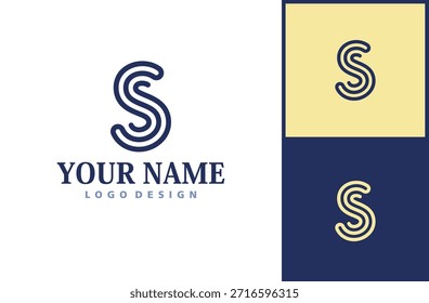 Diseño del logotipo de la letra S de la línea lisa: sentimientos inspiradores de elegancia y confianza. Aislado sobre fondo blanco.
