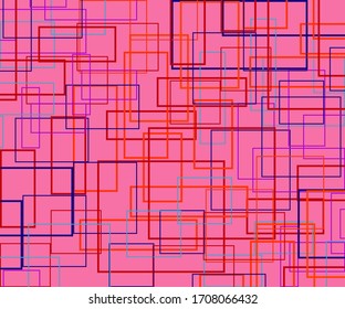 Smooth linear pattern by crossing thin, square and rectangular lines. Abstract geometric texture. Stylish background in charming colors.