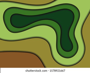 smooth lines abstract. paper cut art. Abstract background.