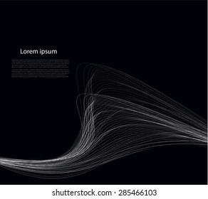 Smooth lines on black background